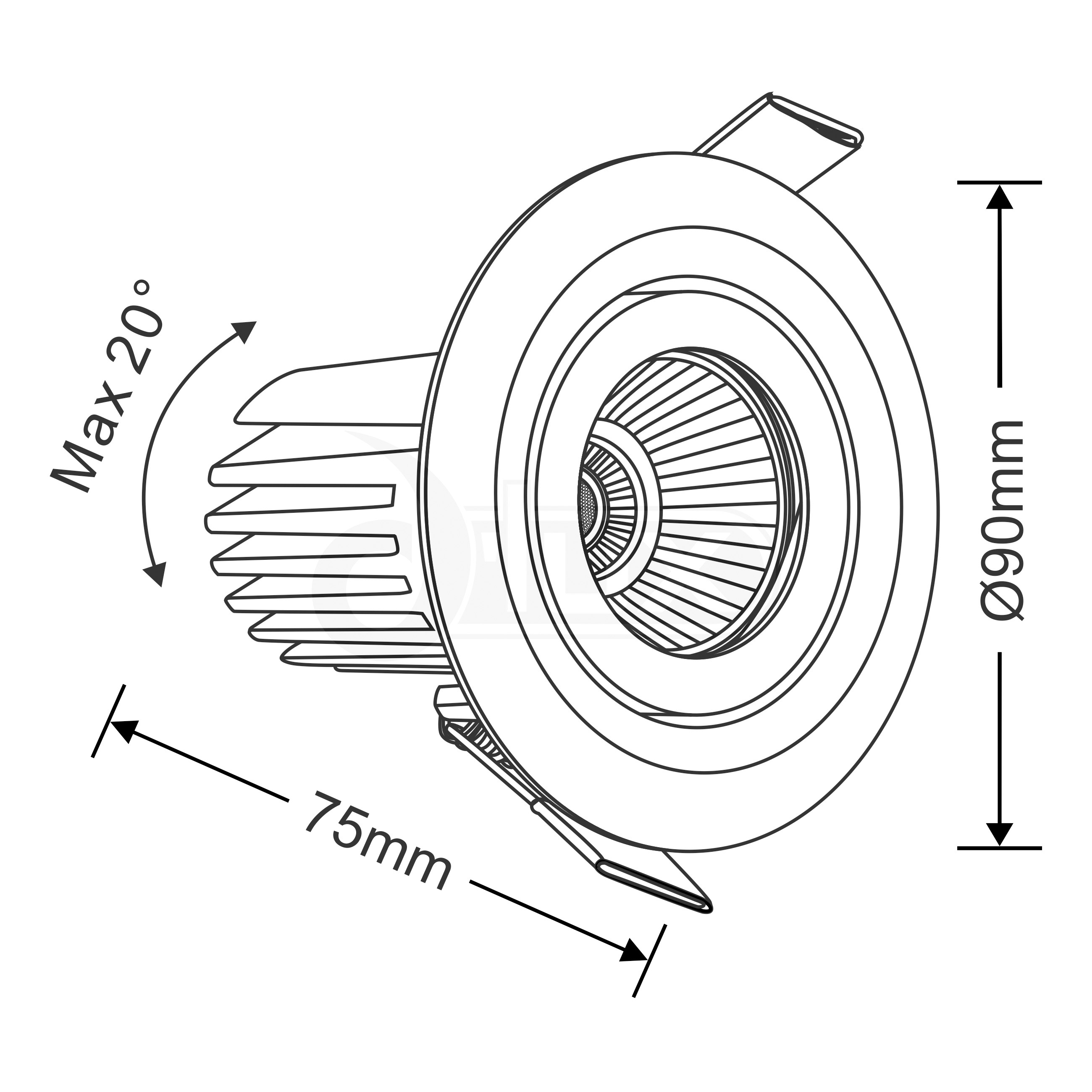 Bama R 12 Recessed Ceiling Luminaires Dlux Round Recess Ceiling
